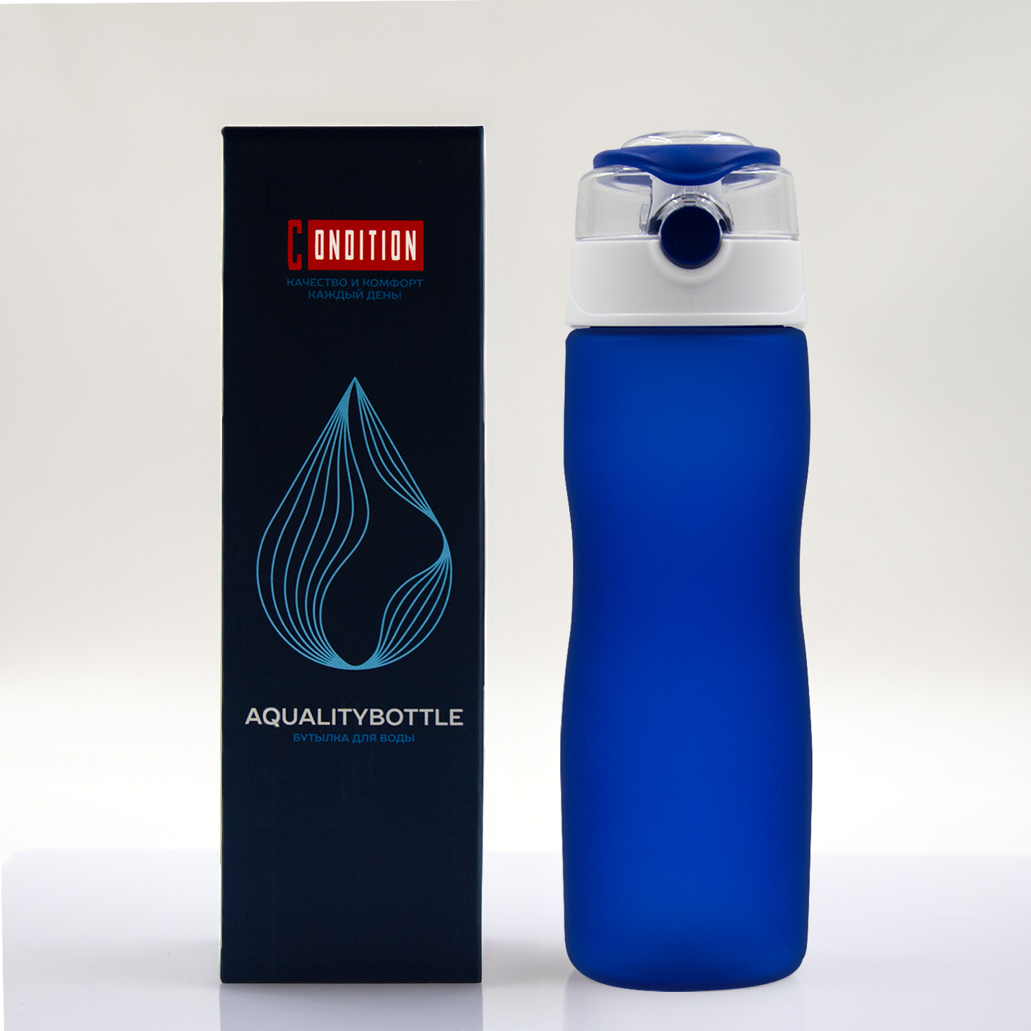Бутылка для воды AqualityBottle (синий)-5