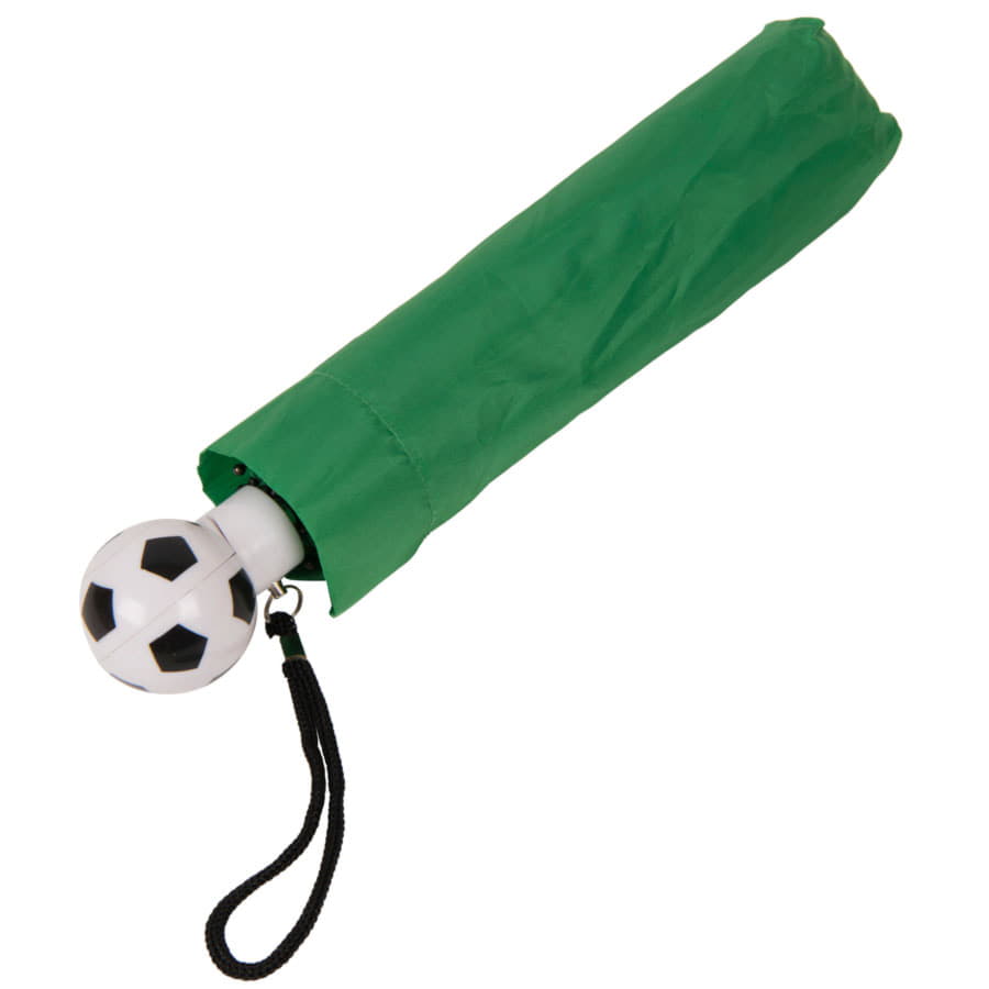 Зонт складной FOOTBALL, механический, зеленый-2