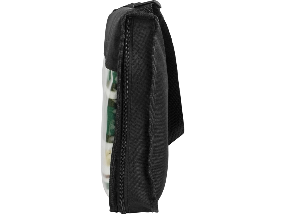 Плед в полоску в сумке Junket, зеленый-6