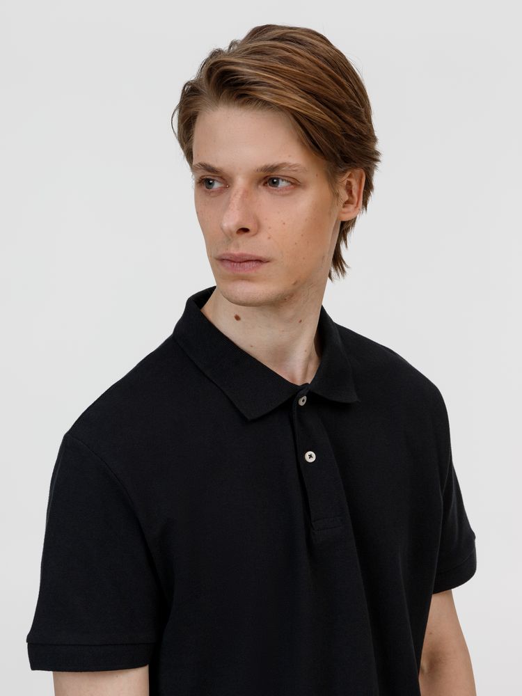 Рубашка поло унисекс Pacific, черная-5