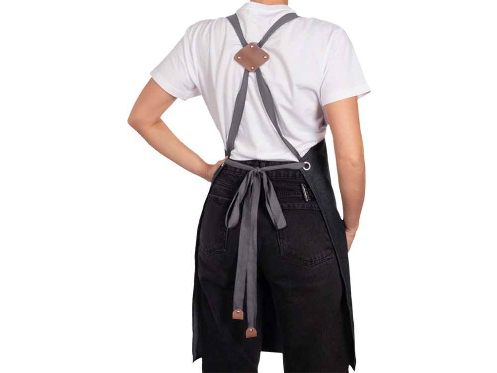 Джинсовый фартук с карманами Fry, черный-7