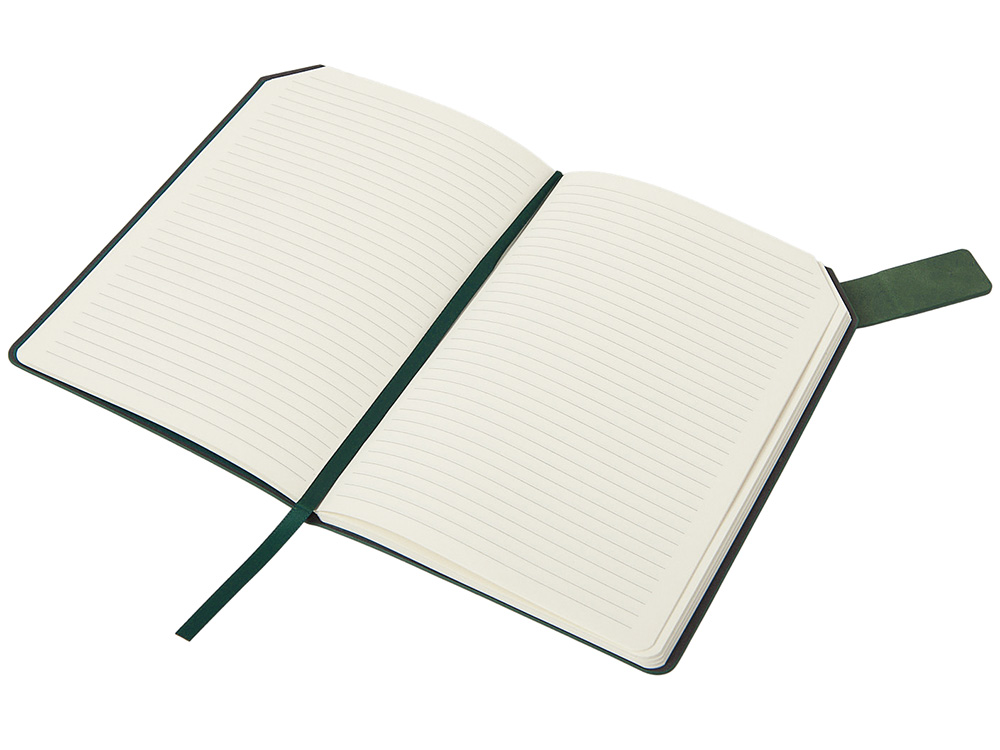 Блокнот А5 в гибкой обложке Chaplin, зеленый-7