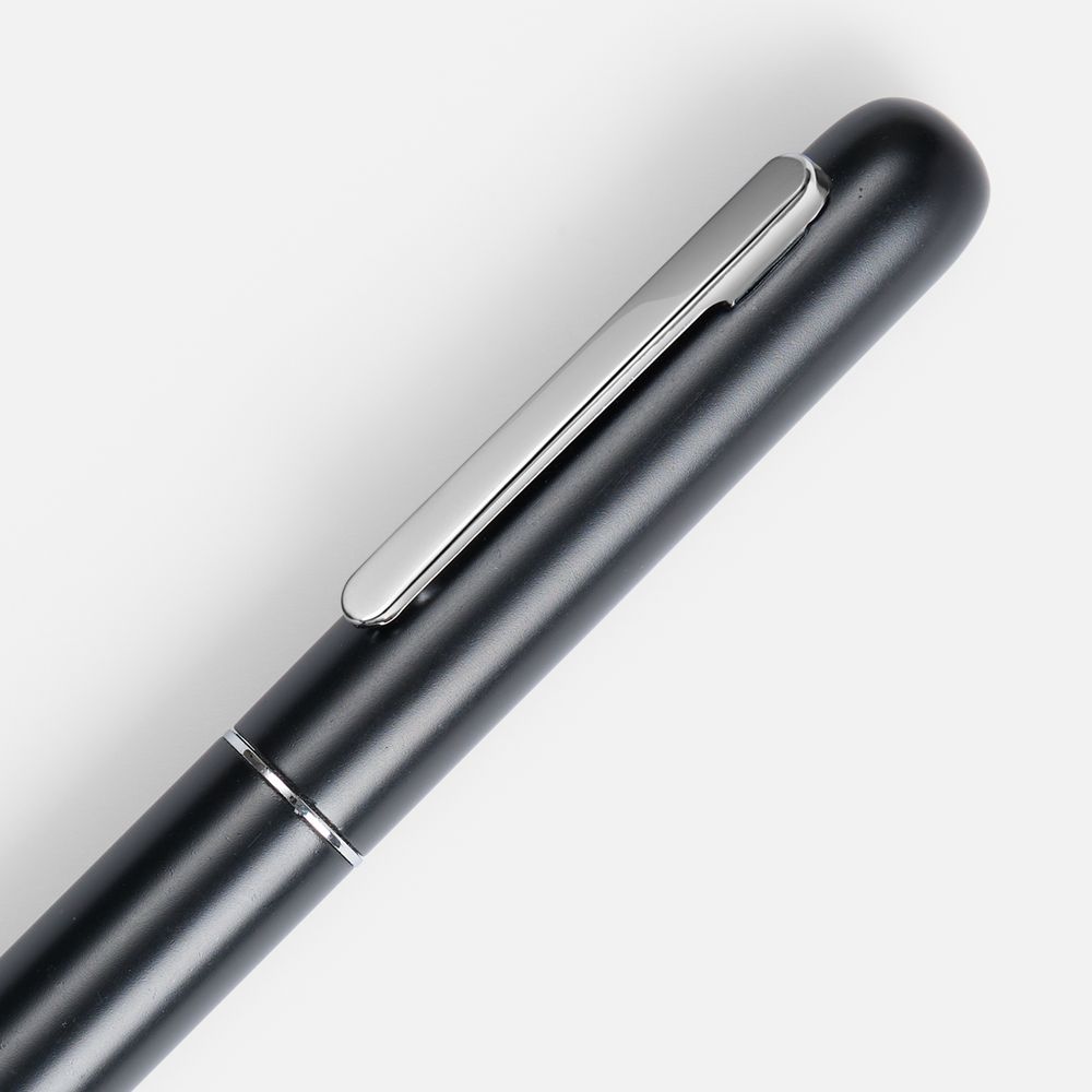 Ручка шариковая Scribo, матовая черная-1