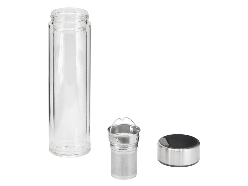 Стеклянный термос с индикатором температуры Tapp, 500 мл, серебристый-1