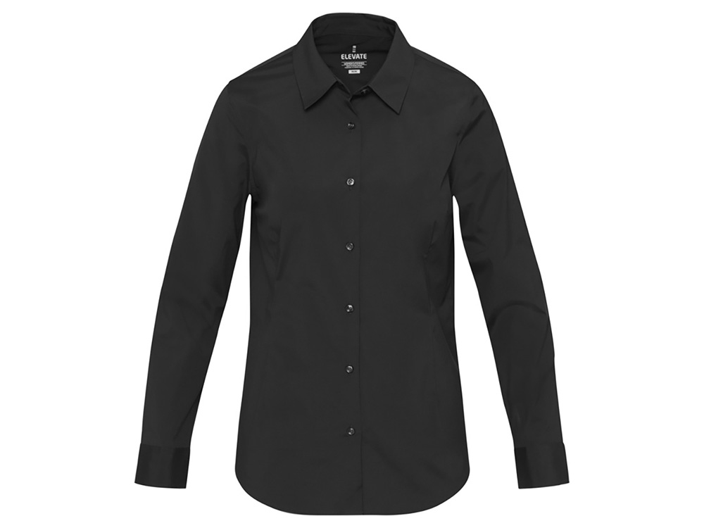 Carnelian женская рубашка из поплина - сплошной черный-1