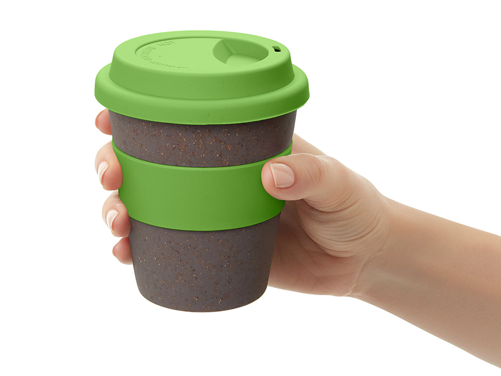 Стакан с силиконовой крышкой Cafe, зеленое яблоко-5