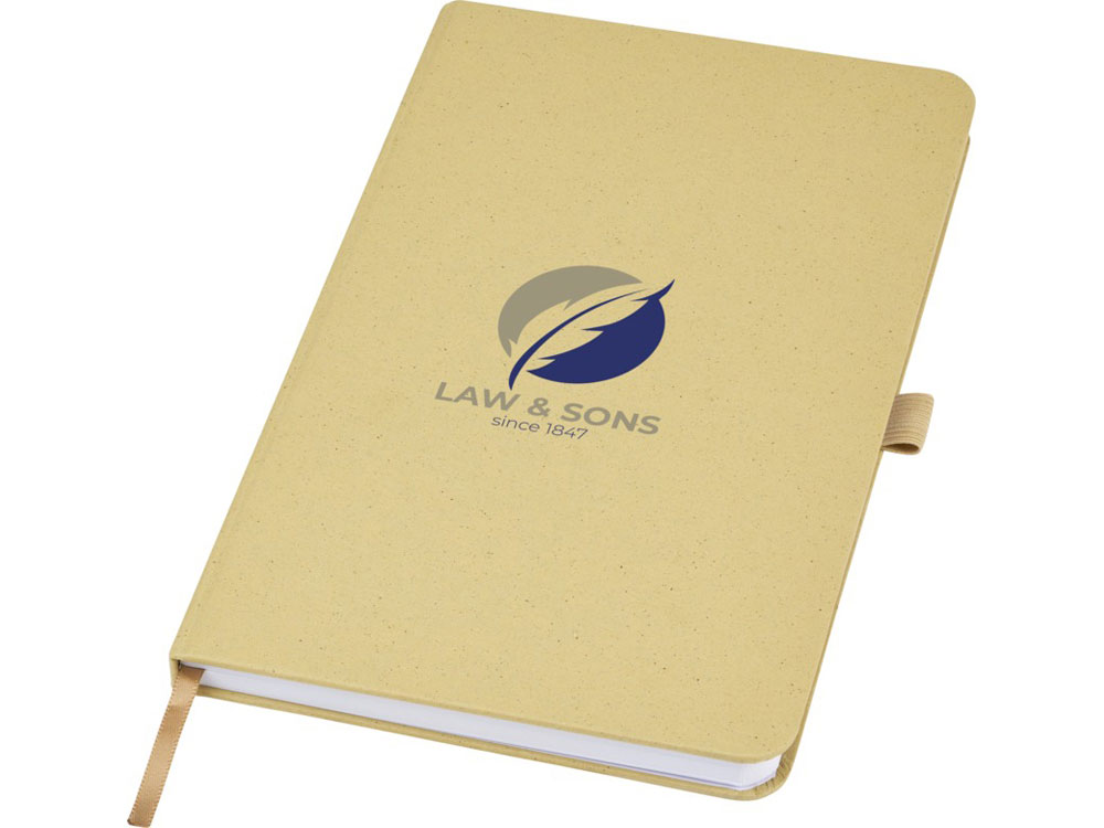 Блокнот Fabianna с мятой бумагой в твердой обложке, оливковый-6