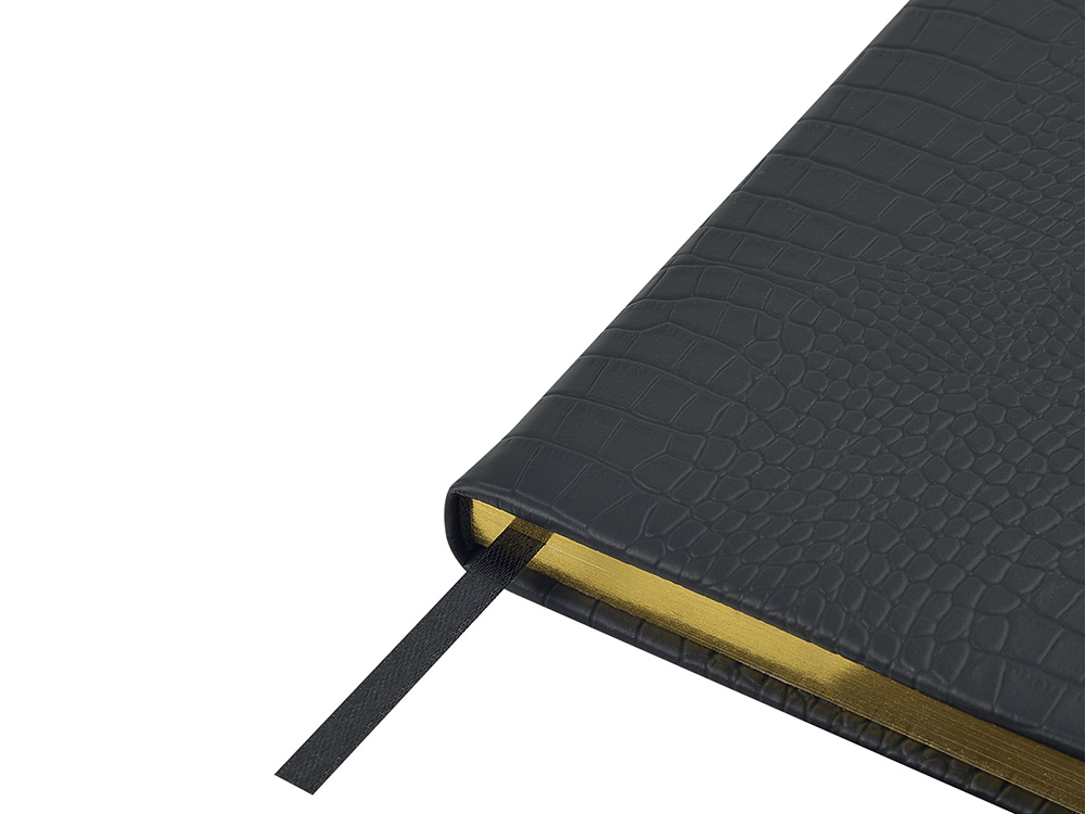 Ежедневник недатированный А5 Amazonia, черный с золотым обрезом-3