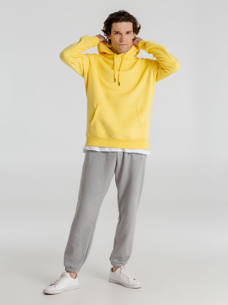 Толстовка с капюшоном унисекс King, желтая-4