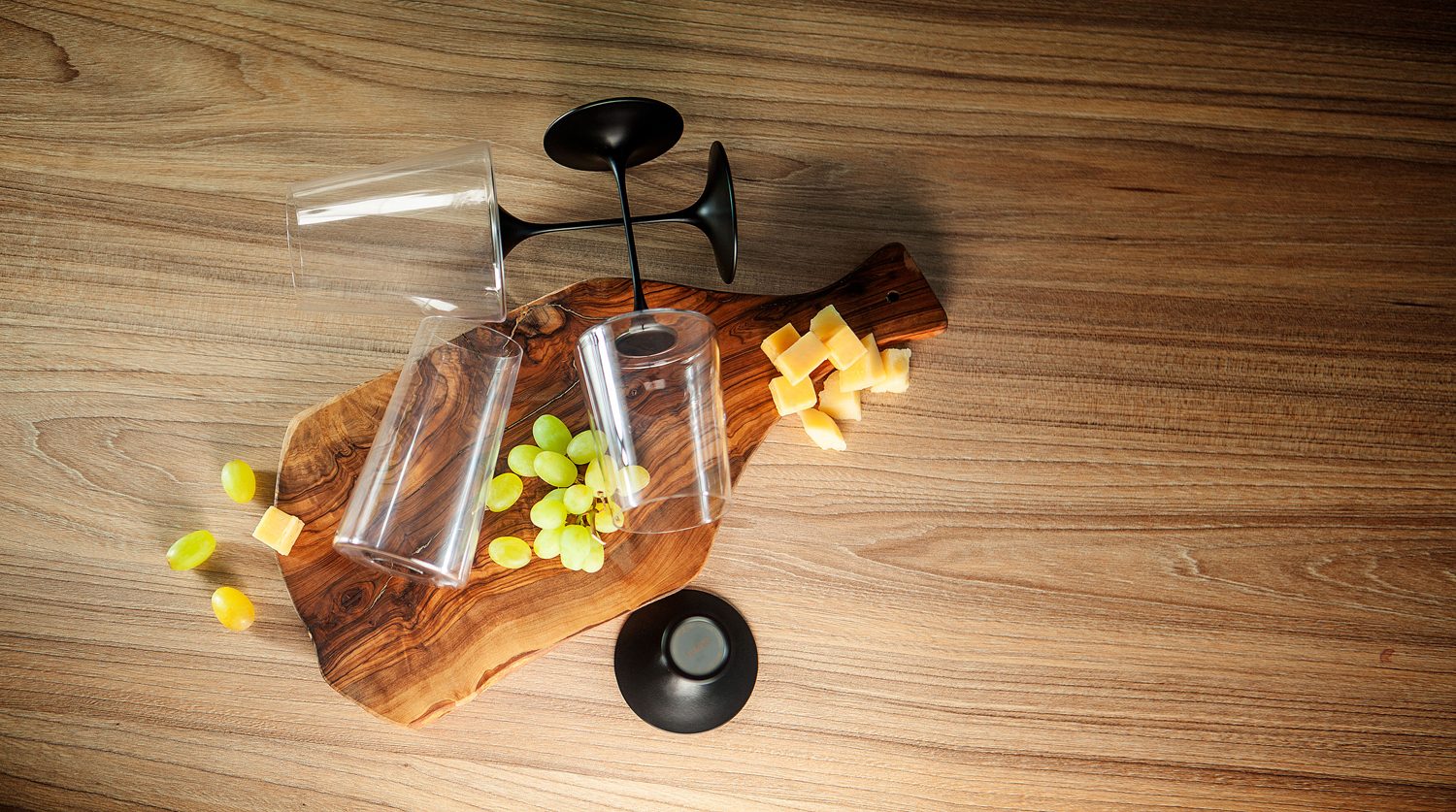 Хрустальный бокал для игристого вина на магните Trebonn SplitGlass, 2 шт, 320 мл-12