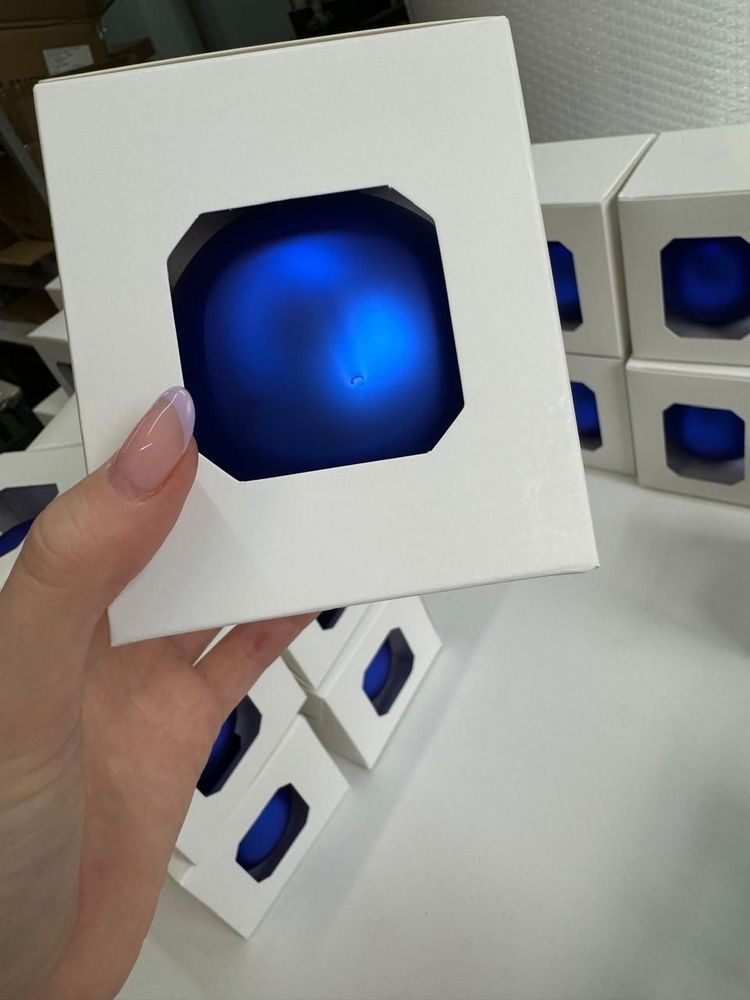 Оформительский шар Finery, 8 см, матовый синий-2