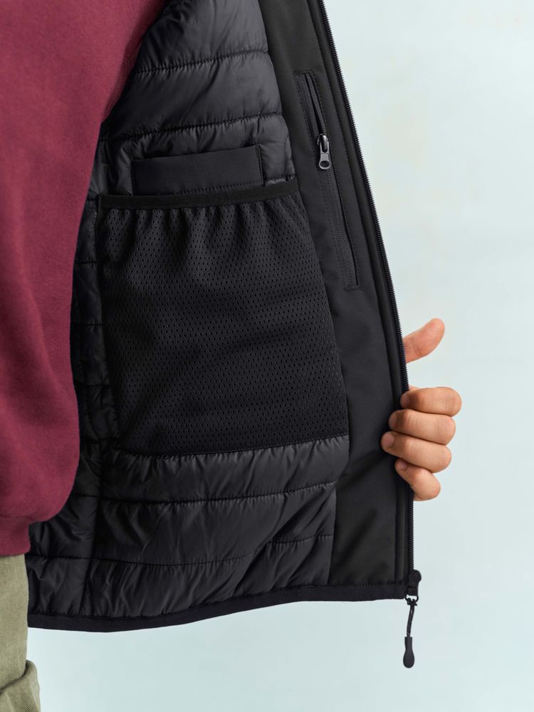 Жилет софтшелл унисекс Falcon BW, черный-3