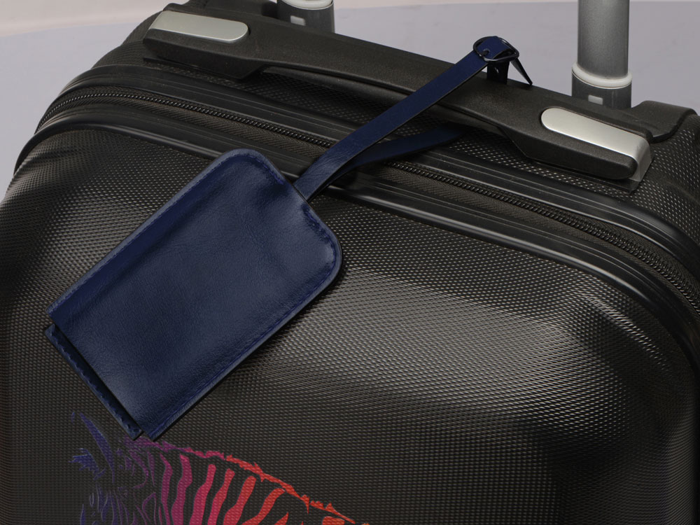 Багажная бирка из PU Fabrizio, синий-2