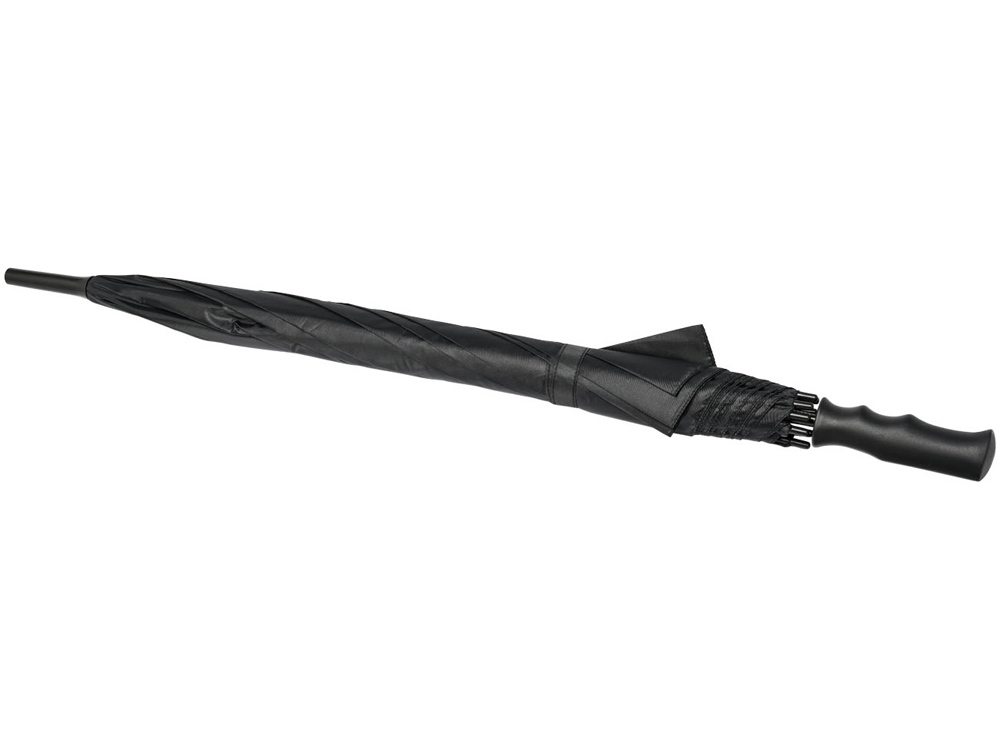 23-дюймовый ветрозащитный полуавтоматический зонт Bella, черный-4