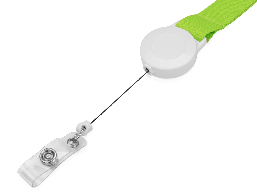 Ланьярд с ретрактором, зеленое яблоко-3