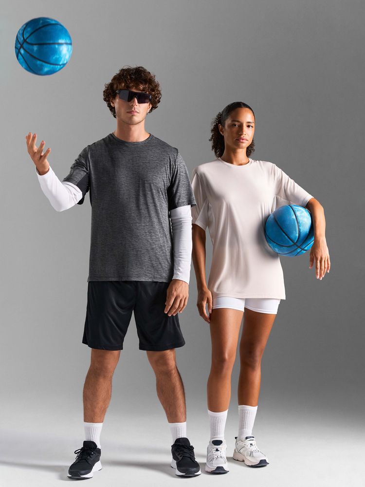 Футболка спортивная унисекс Storm, черный меланж-4