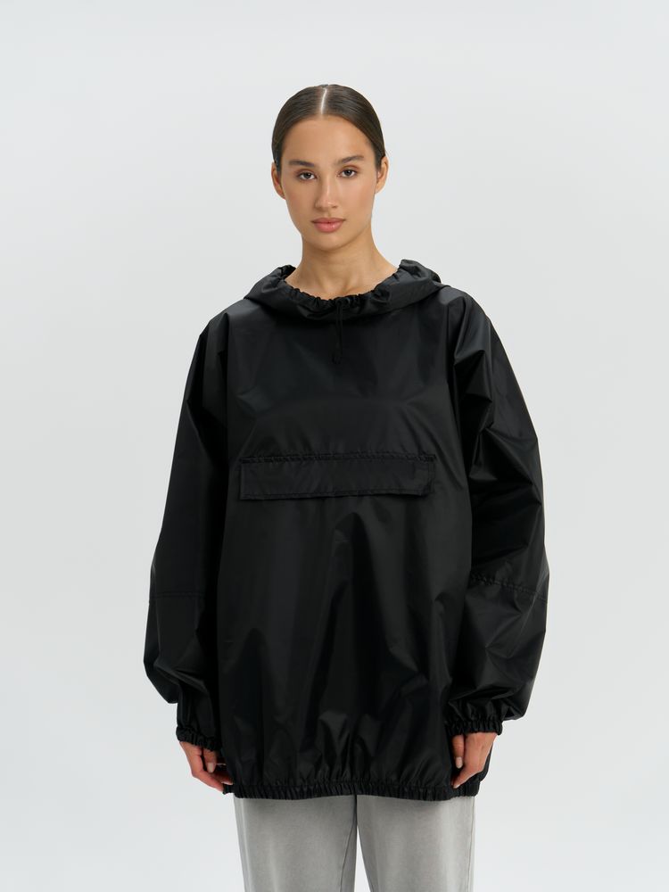 Дождевик-анорак Alatau, укороченный, черный, единый размер-5