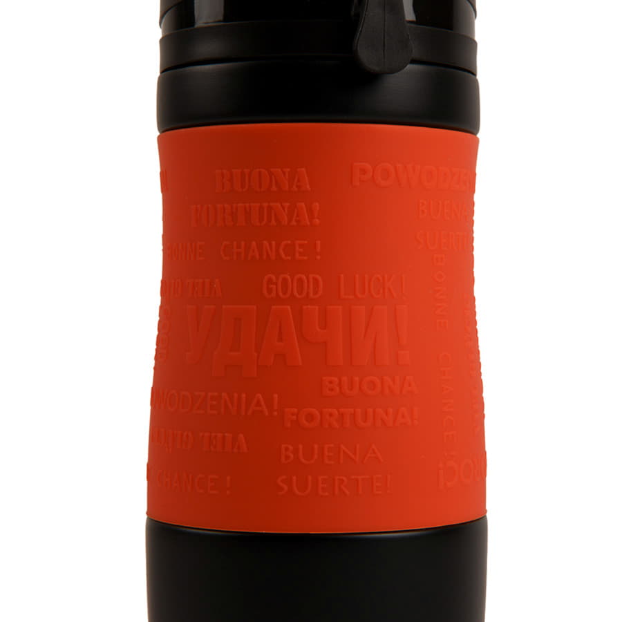 Термокружка  "Удача", красный, черный-3