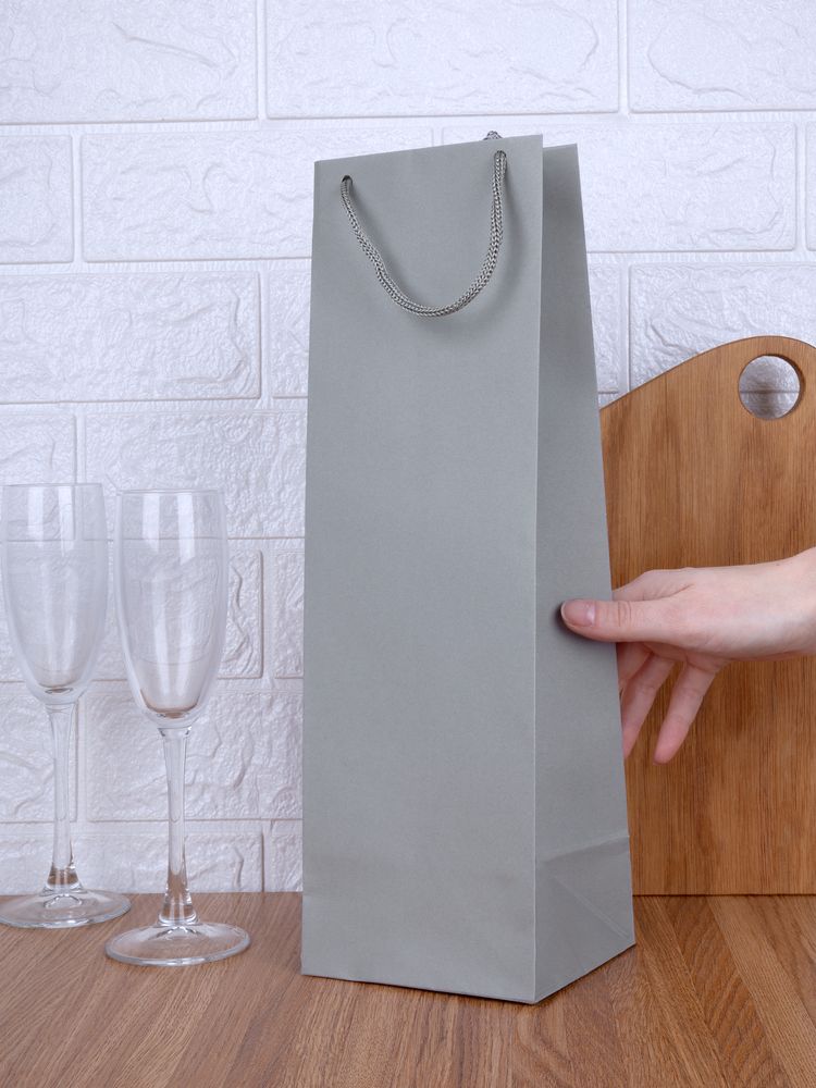 Пакет под бутылку Vindemia, серый-2