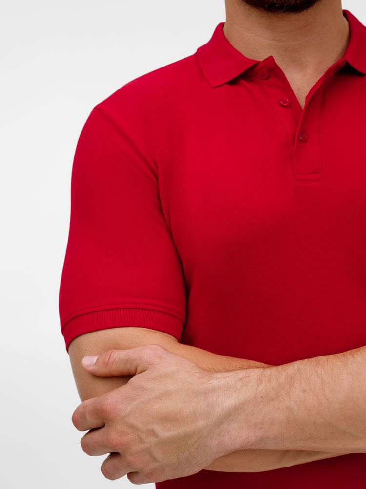 Рубашка поло унисекс Upswing, красная-3