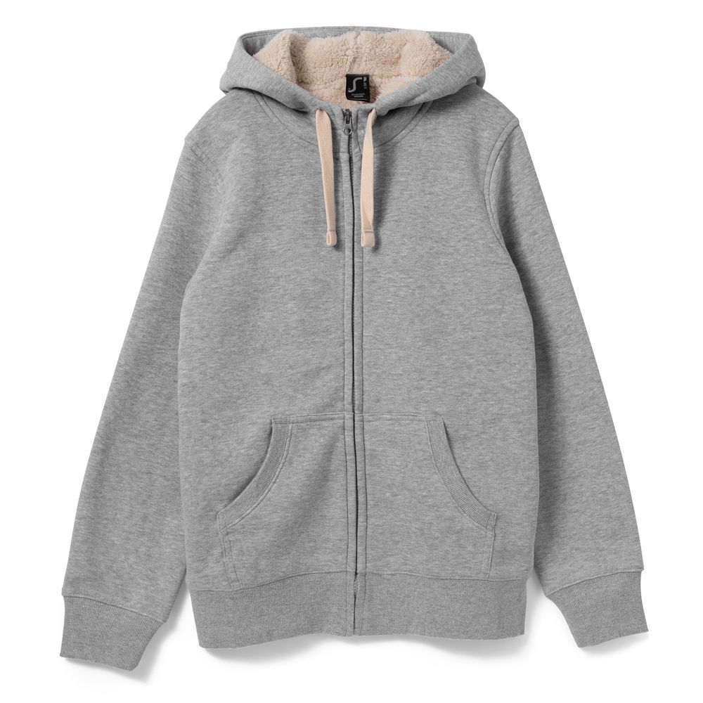 Толстовка унисекс на молнии Sherpa 280, серый меланж-1