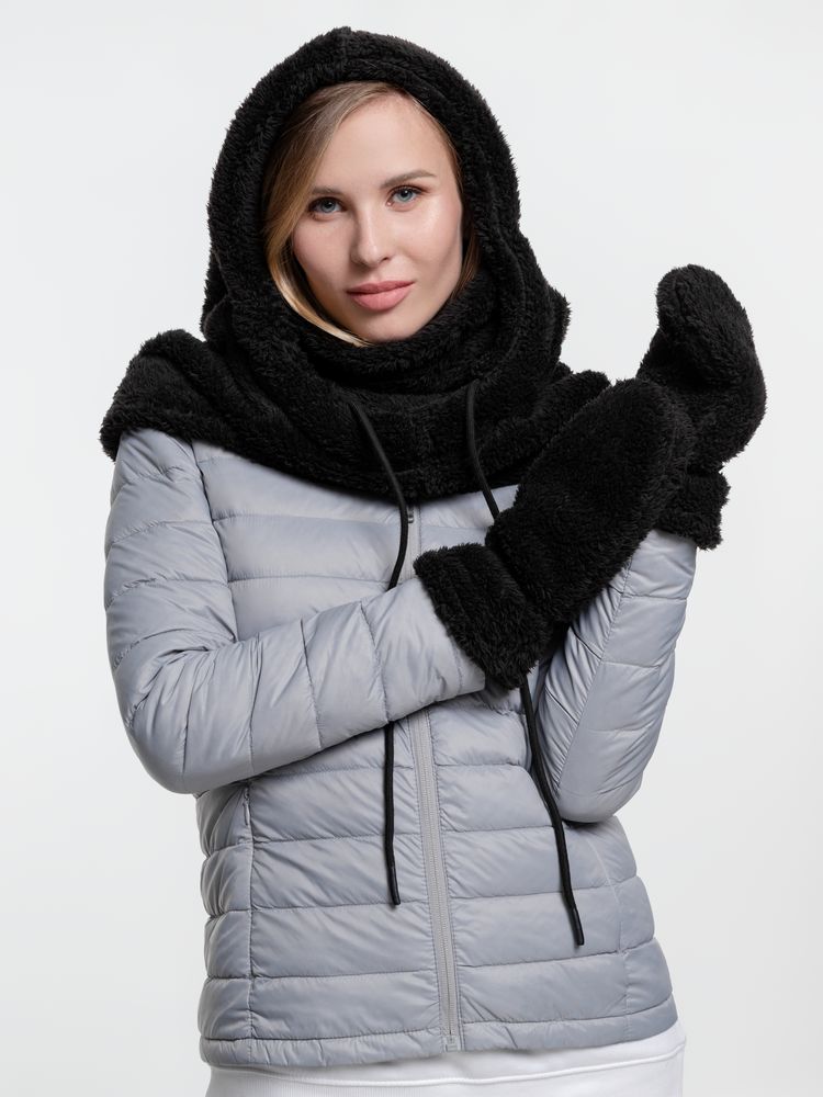 Балаклава-капюшон Flocky, черная-4