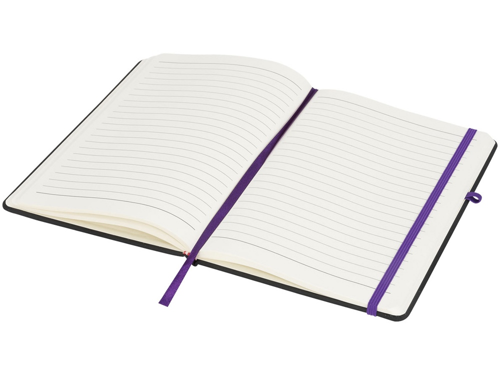 Блокнот Noir среднего размера, черный/пурпурный-3
