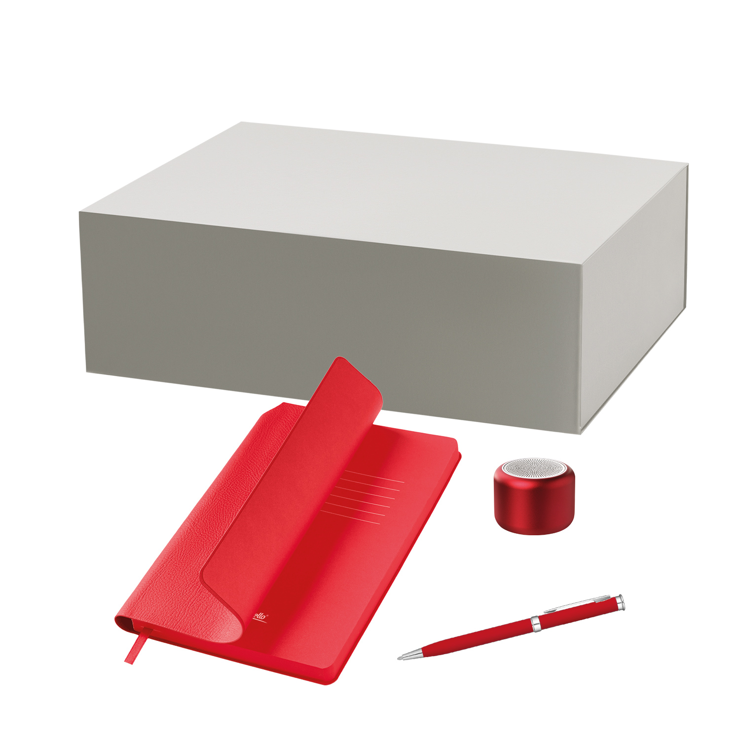 Подарочный набор Passion, Molto, красный (колонка, ежедневник, ручка)-0