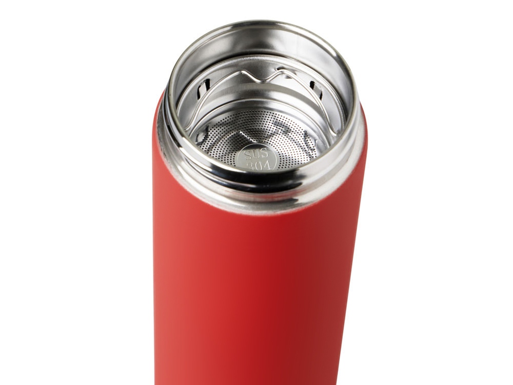 Вакуумный термос Vacuum Flask C1, soft touch, 420мл, красный-8