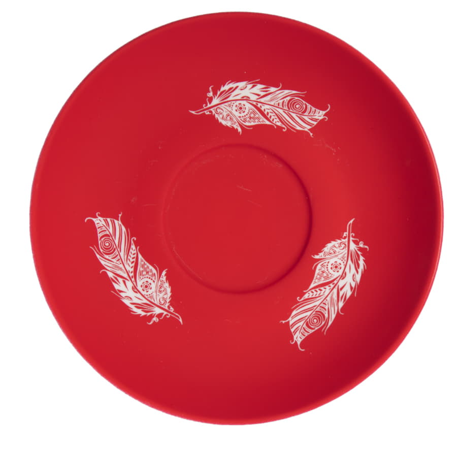 Чайная пара TENDER с прорезиненным покрытием, красный-10