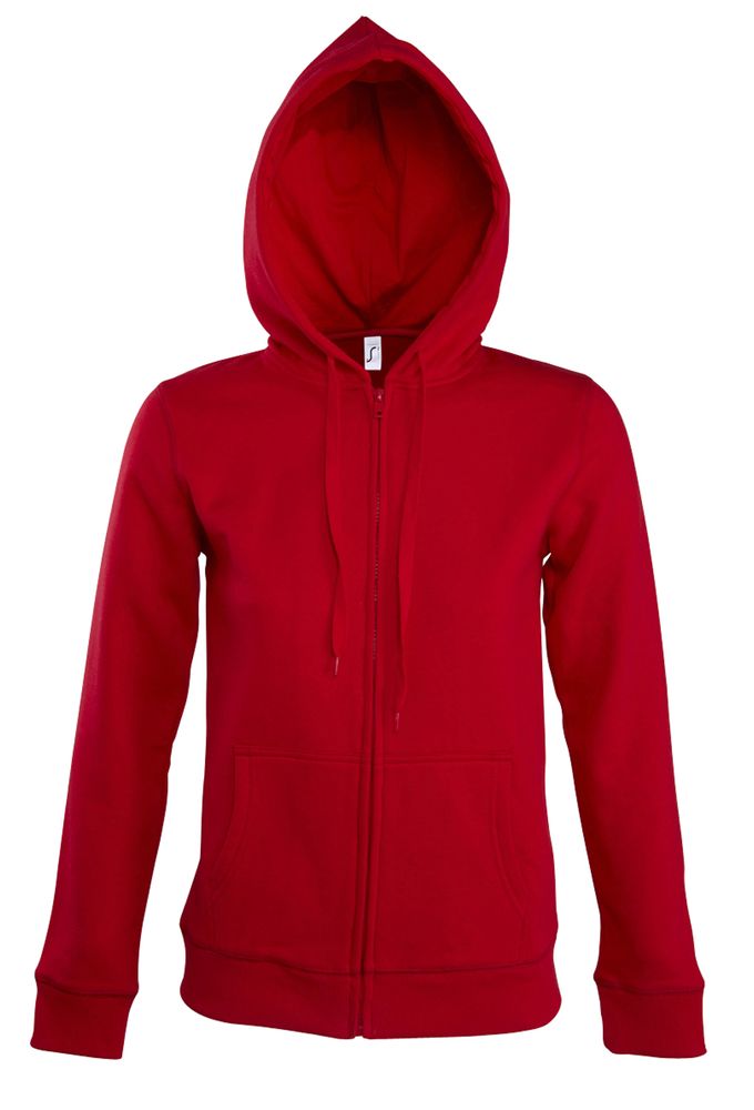 Толстовка женская на молнии с капюшоном Seven Women, красная-0