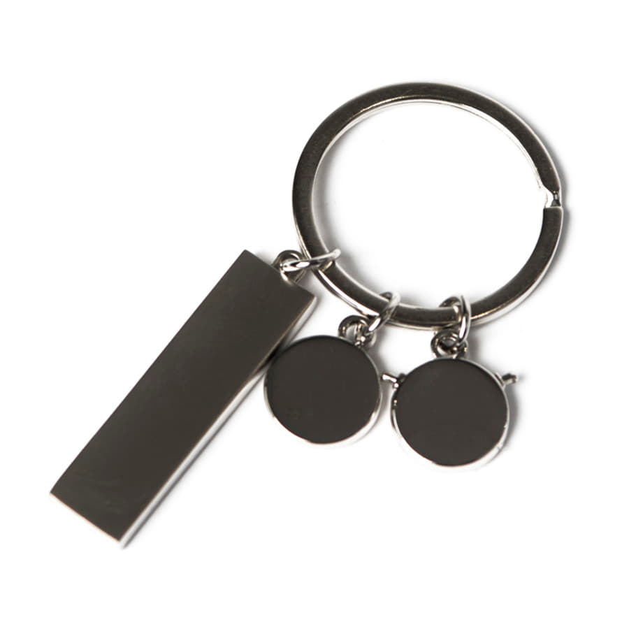 Брелок  "Мальчик и девочка", серебристый-2