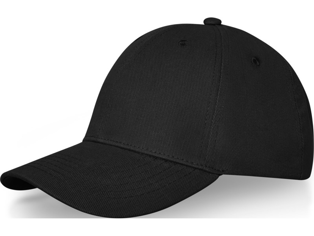 Бейсболка Davis, 6 панелей, черный-0