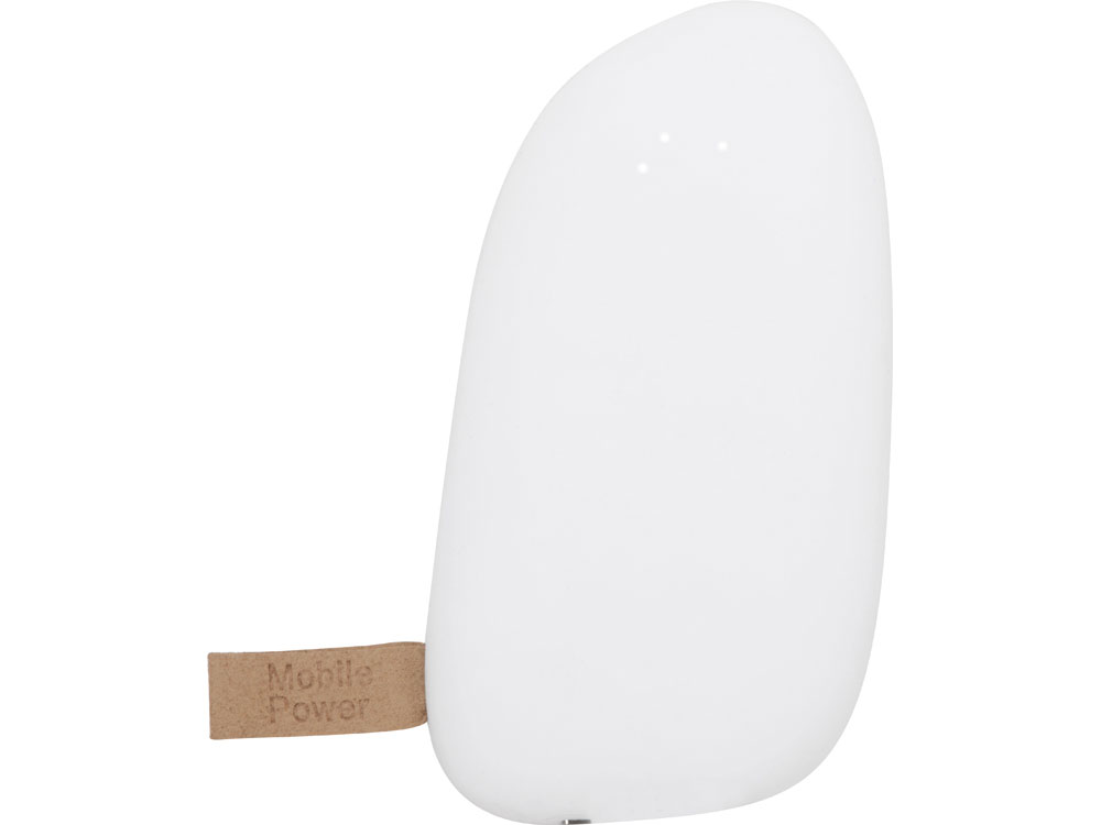 Внешний аккумулятор в форме камня Stone, 5200 mAh, белый-3