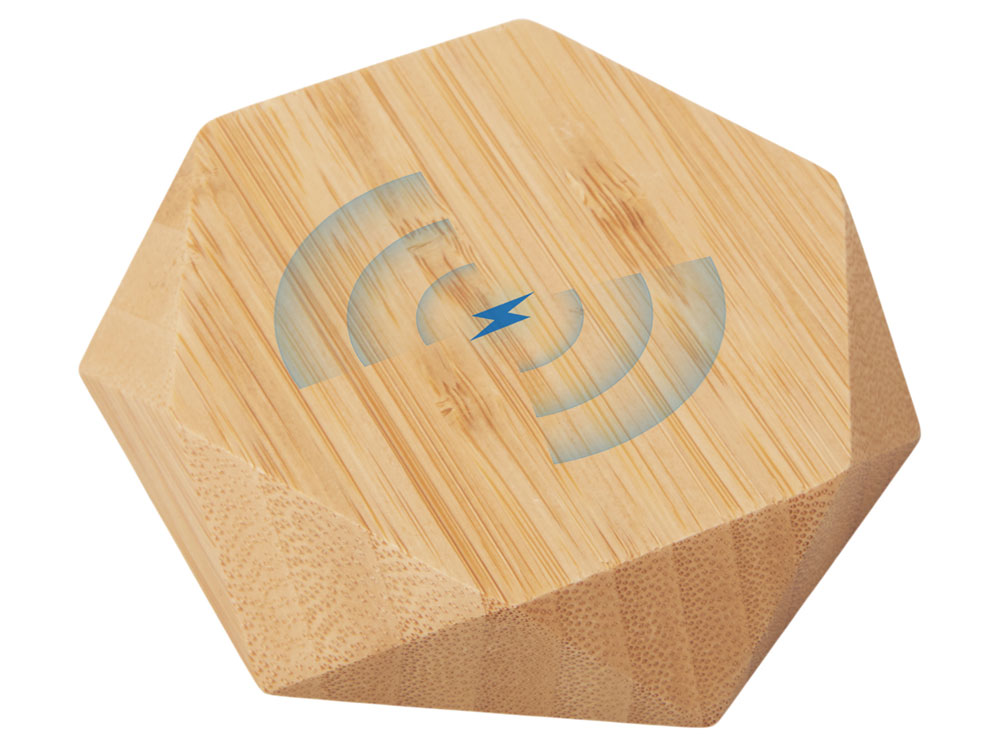 Беспроводное зарядное устройство Gex, 15 Вт, бамбук-0