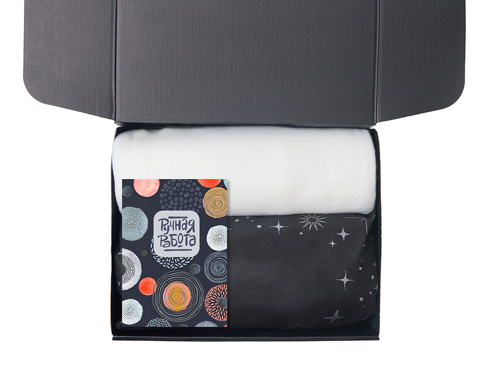 Подарочный набор с пледом, свечой и диффузором, белый-2