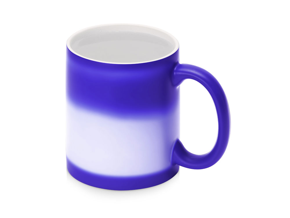 Кружка-хамелеон Magic матовая, синий/белый-5