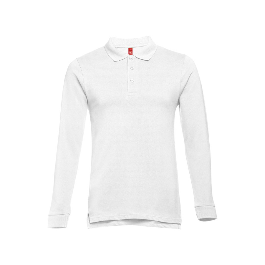 Рубашка-поло мужская BERN 210 с длинным рукавом, белый-0