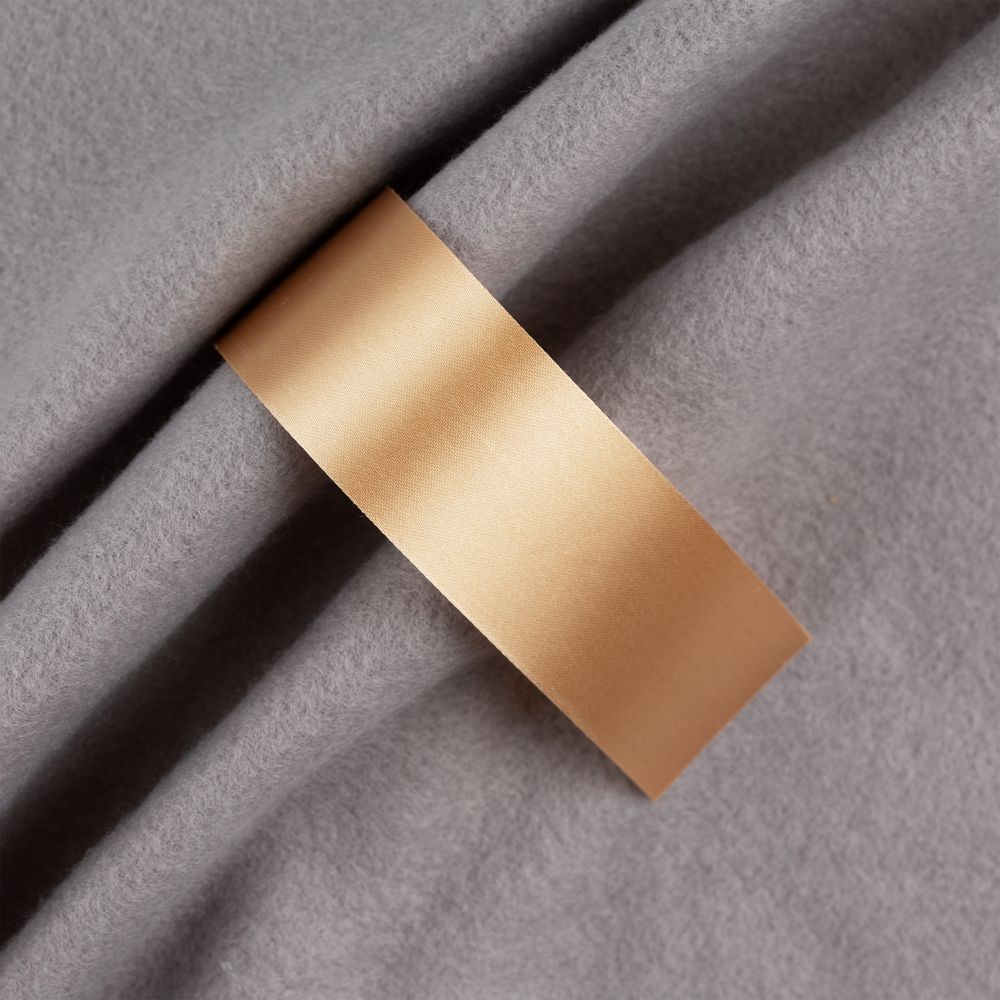 Лента сатиновая Satin 35 S бежевая, 30 см-1