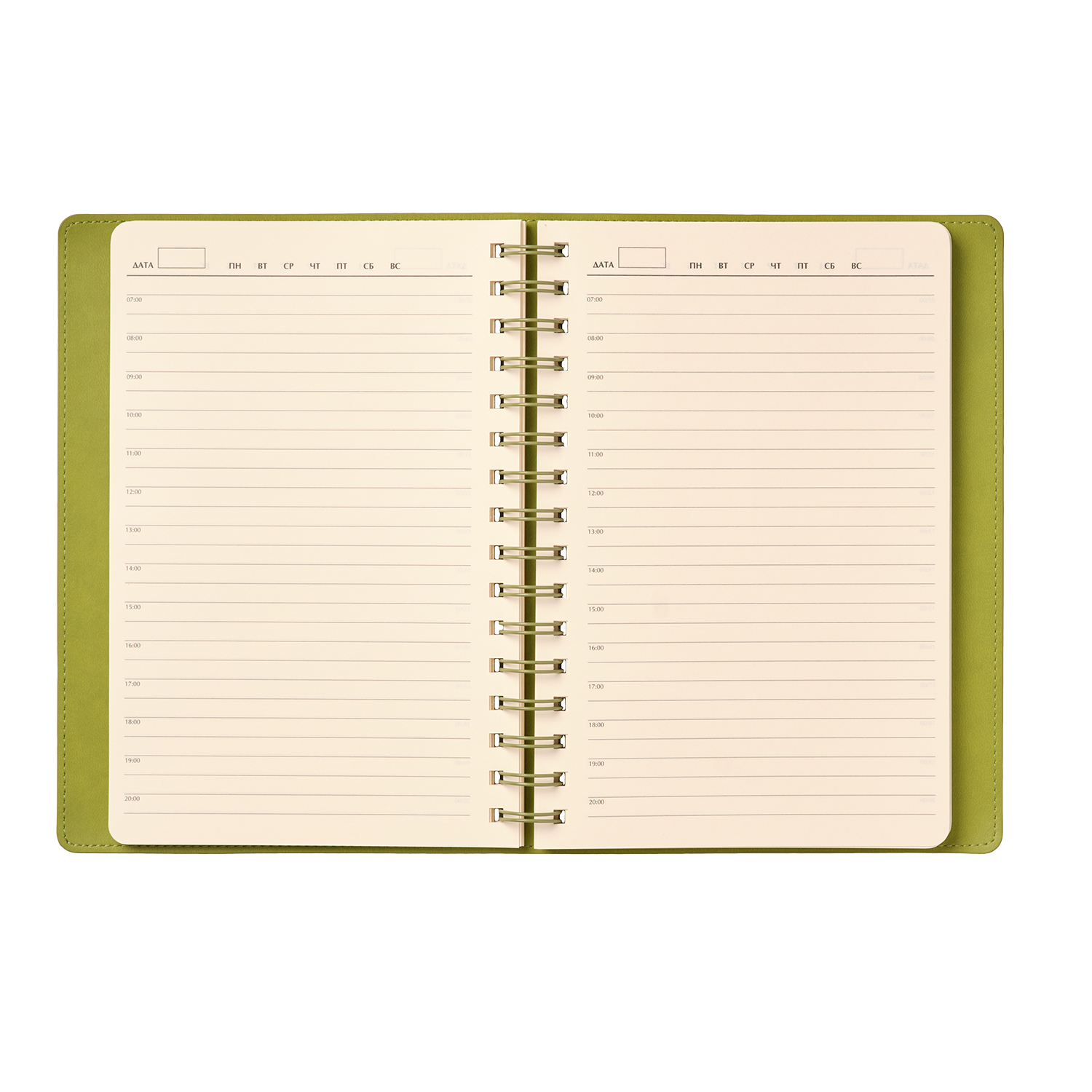 Ежедневник Виста (Vista) недатированный, зеленый/салатовый-7