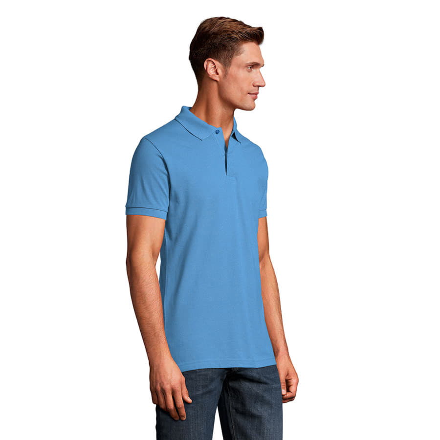 Поло мужское PERFECT MEN 180, голубой-3