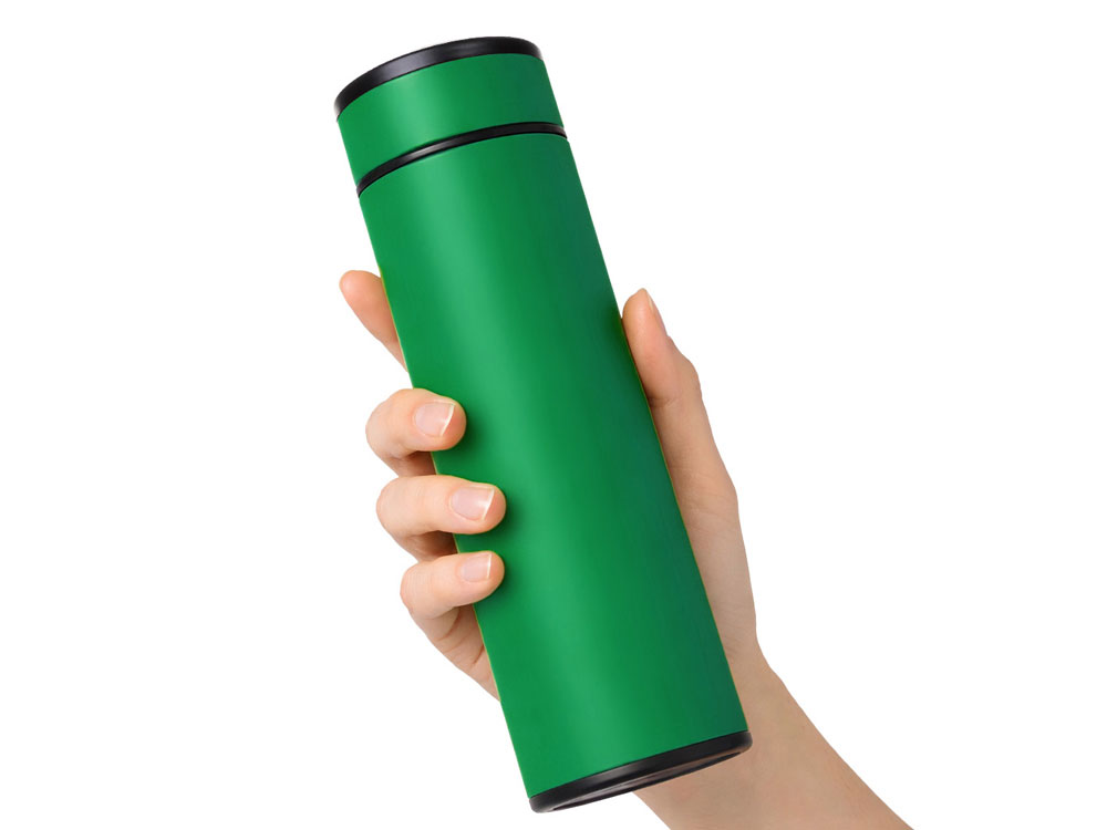 Термос Confident с покрытием soft-touch 420мл, зеленый-9