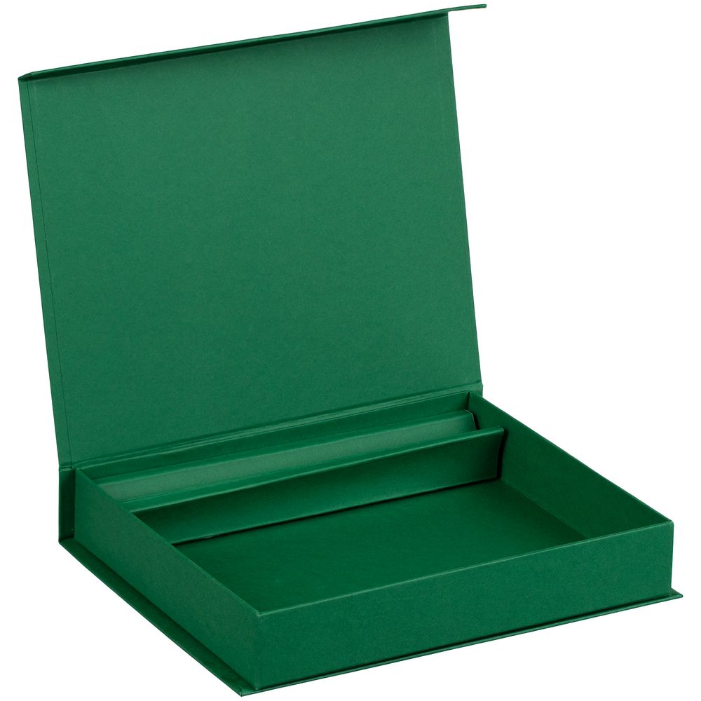 Коробка Duo под ежедневник и ручку, зеленая-2