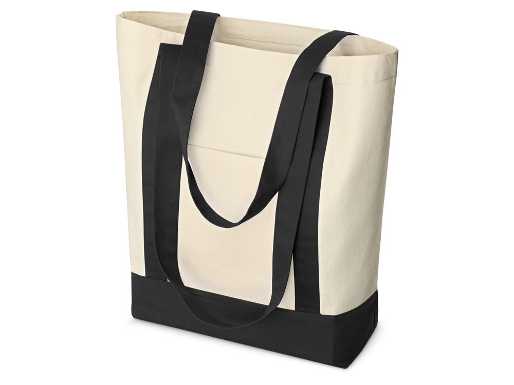 Сумка для шопинга Cotton, натуральный/черный-0