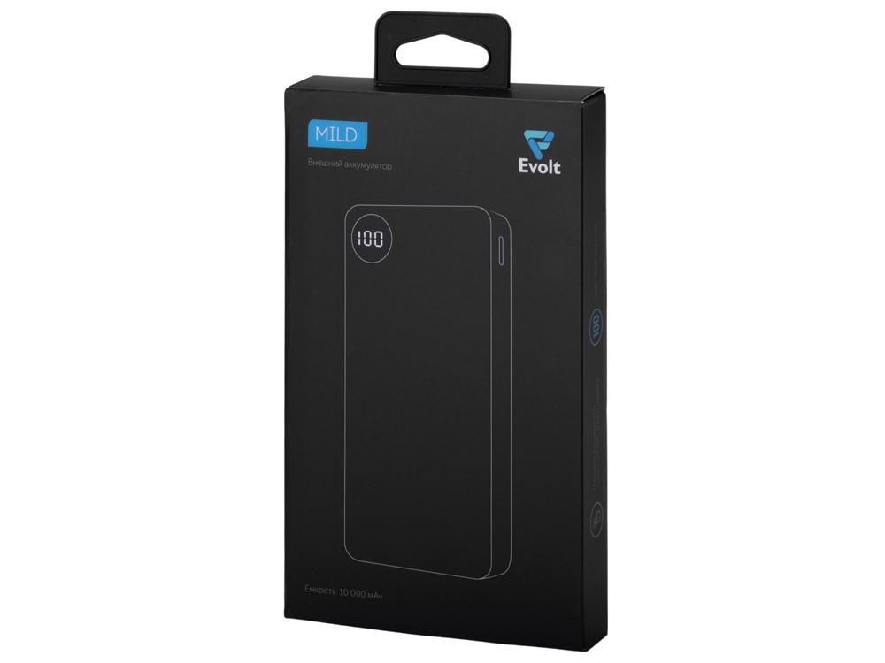 Внешний аккумулятор с дисплеем Mild, 10 000 mAh, синий-9