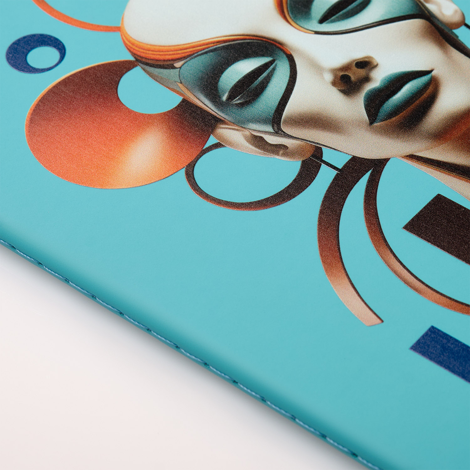 Блокнот Alpha slim, лазурный-12