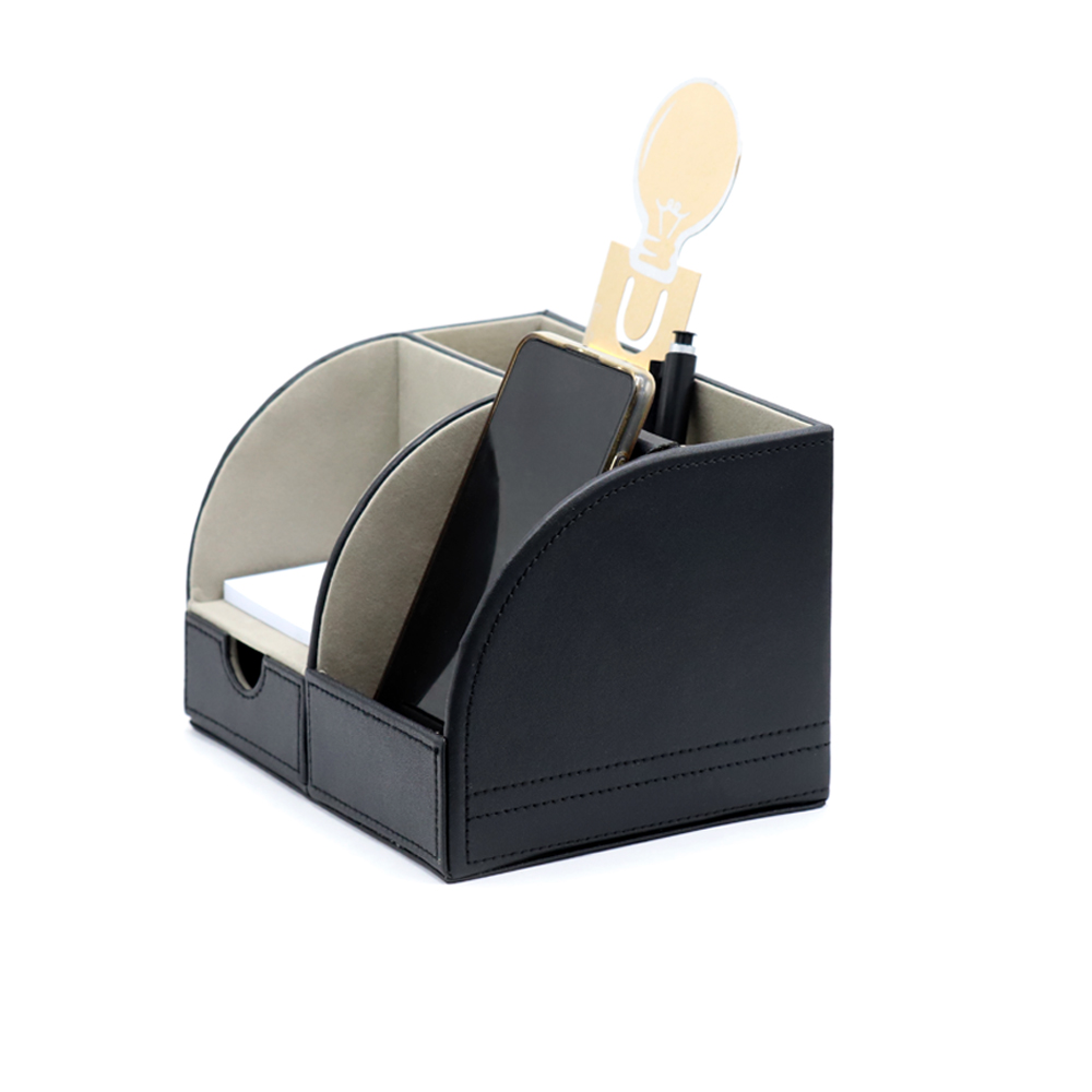 Настольный органайзер Forma c беспроводной зарядкой, Черный-2