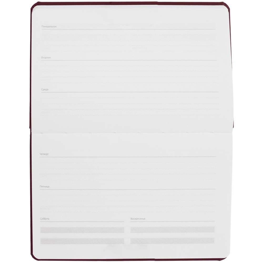 Еженедельник Urban, недатированный, бордовый-2