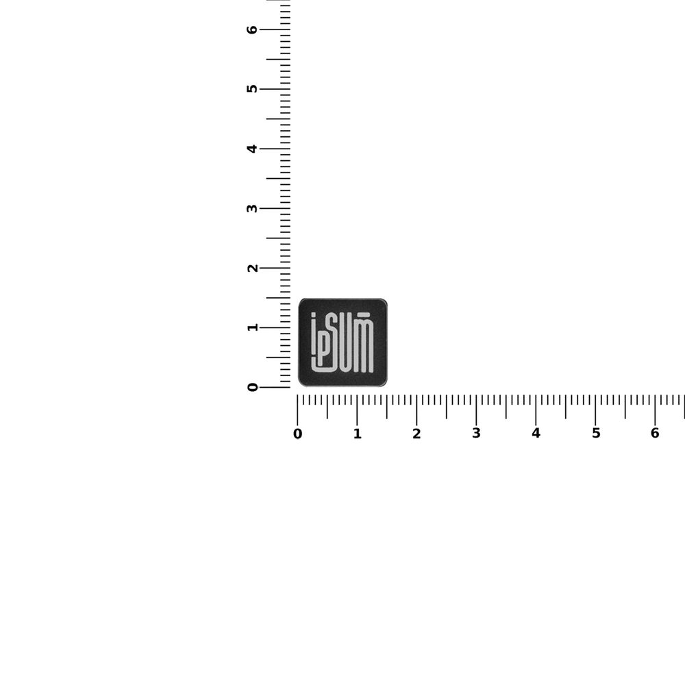 Квадратный шильдик на резинку Direct, черный-2