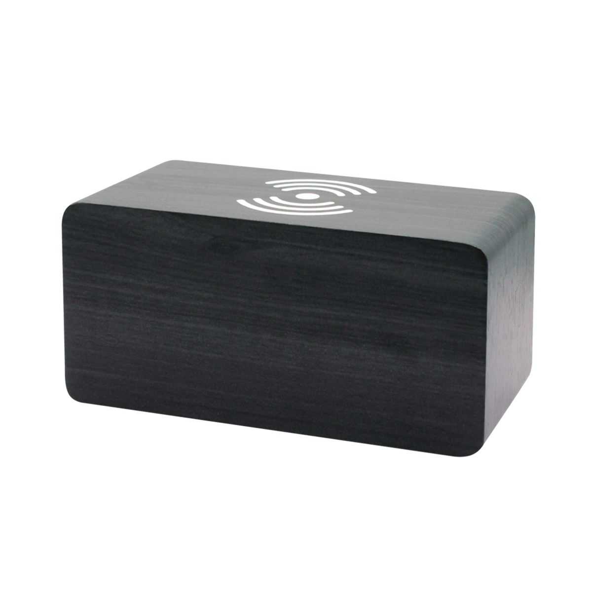 Многофункциональные часы - погодная станция с беспроводной зарядкой, Черный-1